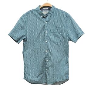 Hawker Rye Slim Men's short Sleeve Button Down Shirt Medium